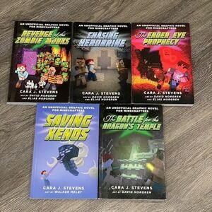 Unofficial Graphic Novel For Minecrafters Lot Of 5 Cara Stevens Ender Xenos